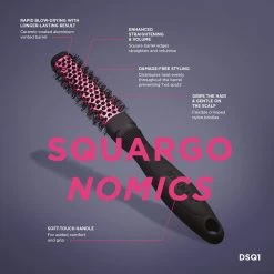 Denman Squargonomics Zwart/pink 25mm -Schoonheids- En Haarproducten dsq1 dsq1020 graphic min 2