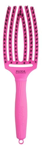 Olivia Garden Fingerbrush Boar&Nylon Neon Pink 3 Olivia Garden Fingerbrush Boar&Nylon Neon Pink